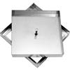 ALLINOX Chiusino Acciaio INOX Botola a Scomparsa Sigillo Porta Pavimento Leggero 10/Dc Da Riempimento (CM 23x23xH5)