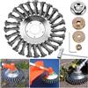 Laufunjoy Spazzola per Decespugliatore Universale, 200mm*25.4mm Spazzola per Erbacce in Acciaio con 6 Accessori Testina Rotante per Decespugliatore può Rimuovere Efficacemente Erbacce, Muschio (8 Pollici)