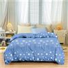 Odot Stampa Copripiumino 150x200cm 180x220cm 200x230cm, Copripiumini Microfibra Traspirante Morbido Biancheria da Letto per Adulti Bambini, Ragazze Ragazzi (180x220cm,Stella e Dente di Leone)