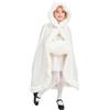 BEAUTELICATE Mantello con Cappuccio Pelliccia Finta Principessa Mantella Poncho Bambini Cappotto Lungo Costume per Ragazza Natale Festa Cerimonia Halloween Invernale