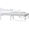 Tidyard Struttura Divano Letto Matrimoniale in Acciaio 180x200/90x200 cm,Divano Letto 2 Posti,Divano Letto Esternsibile,Letto a Scomparsa,Divano Letto Doppio,Divano Letto in Metallo (Bianco)