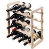 PALUPLUS Cantinetta Vini in Legno per 16 Bottiglie, misura 50x24x42 cm, Scaffale a 4 Ripiani, Portabottiglie Espositore Bottiglie Vino, Champagne, Liquori, per cucina e salotto, Made Italy -380