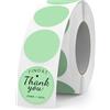 FINDAT Verde Etichette Termiche Rotonde 25 mm Etichette Autoadesive per Stampanti Circolare Vinile Impermeabile Punti Adesivi per Ufficio Logo Design QR Spedizione 500 Pezzi