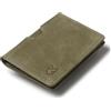 FOXHACKLE Portafoglio porta carte di credito in pelle per uomini e donne, portafoglio sottile bifold con blocco RFID, tasca frontale sottile portafoglio minimalista, piccola custodia per carte, Verde