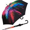 happy rain Ombrello On Automatico Nero Colorato Holy Explosion, multicolore, Grande, Ombrello