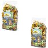 JR FARM Snack per Degu | Confezione Doppia | 2 x 100 g | Alimento complementare per Degu | Con fiocchi di piselli ricchi di proteine, fiocchi di carote, barbabietola rossa, pastinaca, erbe e fiori