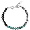 GAVU Bracciale Uomo Pietre Dure Naturali, Bracciale Tripla Protezione Uomo con Perline di Turchese Africano Ossidiana Ematite