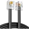 Ancable Cavo telefonico ADSL RJ11,Presa telefonica 6P4C ad alta velocità Internet ad alta velocità maschio a maschio router e modem a RJ11 Cavo piatto per telefono fisso Modem Nero 3M