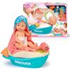 FAMOSA ITALIA S.P.A. Nenuco Bagnetto Con le Bolle Bambola 35 cm con Accessori 2 in 1