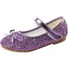 Generic Bling - Scarpe da principessa da ragazza, elegante, con tacco alto, per ginnastica, yoga, ballerina, per bambini, con perle e brillantini, antiscivolo, Lilla, 30 cm EU