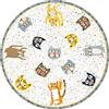 VILBER Kids - Tappeto in vinile per bambini, colore: 10, diametro: 52 cm, 2 colori e 5 misure