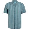 Panareha Camicia Hawaiana Aloha da Uomo in Lino BOUZNIKA Blu (XXL)