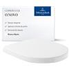 Villeroy & Boch O.novo sedile per WC, coperchio per WC con cerniere in acciaio inox, sedile in materiale duroplast resistente, pezzo di ricambio originale per coprowater, forma a D, bianco, lucido