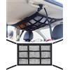 JEJA Rete Portaoggetti da Soffitto per Auto, Universale Borsa in Rete, Portabagagli da Tetto, Bagagliaio per SUV, Furgone, 90 x 65cm