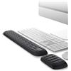 Meatanty Supporto per poggiapolsi per tastiera e mouse imbottito in memory foam per ufficio, computer, laptop, Mac, alleviare il dolore al polso e digitare comodamente