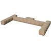 Pigro Felice 921989-SAND Modul'Air Luxury Inflatable Double Top Backrest Piscina Galleggianti, Sabbia