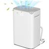 HOMCOM Deumidificatore Casa 20-25㎡ 20L/Giorno, Serbatoio da 2.5L, 2 Velocità e 3 Funzioni, Deumidificatore Portatile con Display, Timer e Spegnimento Automatico per Cucina Cantina, 460W, Bianco