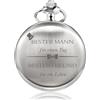 TREEWETO Orologio da taschino personalizzato inciso Best Man orologio da tasca al quarzo Fobwatch sposo regali per matrimonio testimoni di nozze orologio da tasca regalo di nozze, argento