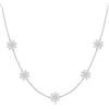 URONE Collana con margherita, in argento Sterling 925, fiori e margherita, idea regalo per donna