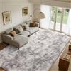Cinknots Area Rugs Tappeto soffice Soggiorno moderno Camera da letto Baby Nursery Dormitorio Morbido Tappeto antiscivolo Grande (Grigio Bianco, 200x250cm)