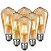 HISAYSY Lampadina E27 vintage LED 4W decorativa 470LM 2700K, lampada Edison ideale per casa, bar, bar, 6 pezzi