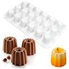 XCSJ Stampo Per Cannelé Torte 18 Cavità Stampo Per Dolcetti Cannelé 3D Stampo In Silicone Mousse Stampo Per Cioccolatini, Torta Mousse, Budini, Dessert, Gelatina (A)