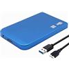 Generic Hanzete - Hard disk portatile da 2,5 pollici, USB3.0 SATA, SSD HDD, 5 Gbps, 3 TB, USB 3.0, SATA (blu)