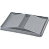 LUTH Premium Profi Parts Coperchio 209 x 240 x 25 mm compatibile con Hailo 1068589 grigio chiaro per secchio interno 7 8,5 10 litri in sistema di raccolta rifiuti da incasso