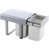 EKOTECH Ekko 40 - Pattumiera da incasso, 1 x 16/2 x 8 litri, in plastica, colore: Grigio