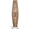 RL LIVE YOUR LIGHT Reality Leuchten Lampadaire MIKI R41102026, Métal Noir mat, Abat-jour Marron, excl. 2x E27