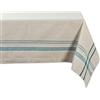 DII - Copritavolo a Righe, 100% Cotone, Teal, 60x84 Inches