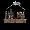 DRW Mistero di 10 Pezzi da 7 cm in Resina Dipinta a Mano con Portale in Legno 19 cm