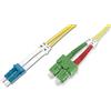 DIGITUS DK-292SCA3LC-01 - Cavo In Fibra Ottica OS2 - 1 m - da SC (APC) a LC (PC) - Duplex - 1/10 Gbit/s - Cavo LAN In Fibra Ottica Monomodale SM - Tipo Di Fibra: 9/125 µ - Giallo (Yellow)
