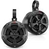 Pyle Casse Altoparlanti Impermeabili 2 Vie per Fuoristrada, 10 Centimetri, 800 Watt, Sistema Audio Marino per ATV, UTV, Quad, Jeep, Barca, Stereo Esterno a Gamma Completa, Nero
