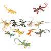 Tnfeeon 12 Pz/Set Colorato Lucertola Modello Giocattoli Simulati Bambini Animali Giocattoli All'insegnamento Precoce Accessori per Bambini Oltre 3 Anni
