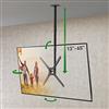 Barkan Supporto da soffitto per TV da 29 a 65 pollici Full Motion - Staffa piatta/curva a 3 movimenti, supporta fino a 39,9 kg, regolabile in altezza telescopica, compatibile con LED OLED LCD nero