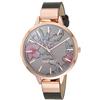 Nine West - Orologio da polso da donna, con quadrante con motivo floreale, Grigio/Oro Rosa