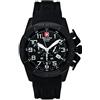 swiss alpine military by Grovana 7063 - Orologio da uomo, in silicone, 10 ATM, Nero/Sw-bianco/silicone - 9877sam, cinghia