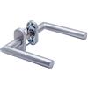 APECS Maniglie per Porte con Rosetta Ovale in Acciaio Inox per Porta d'Ingresso e Porte Interne Set Maniglia Modello L-0904