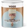 Craft Colors 2 in 1 Vernice Trasparente per Uso Interno ed Esterno, Primer e Vernice per Legno2-in-1, Semi-Opaca, Protezione del Legno, Resistente alle Intemperie per Esterni, Impermeabilizzante Legno