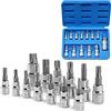 Profiwoab - Set di 13 chiavi a bussola Torx, T50, T8-T70, 1/2, 3/8, 1/4, per uso manuale, con custodia