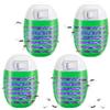 Skibiles 4 Pezzi Lampada Antizanzare Elettrica, Lampada Antizanzare con Luce UV, Alto-efficiente Anti Insetti, Trappola Zanzara per Camera, Cucina, Soggiorno, Applicable to Zanzare, Mosca, Falene