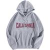 Generic Los Angeles Plain Felpe con cappuccio da uomo a maniche lunghe con cappuccio Top Vintage Cartoon Graphic Sport Fantasia Lettera Maglioni con disegni Solido Western Cool Loose Fit Anime Goth Y2K,