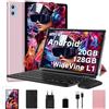 DEERTiME 2024 Newest Tablet Android 14 Tablet 10.1 Pollici 20GB RAM+128GB ROM(TF 1TB), Octa Core, 5G Wi-Fi 6 | Widevine L1 | BT5.0 | 6000mAh | 5+8MP | GPS | Widgets | 2 in 1 con Tastiera e Mouse - Oro Rosa