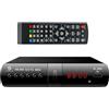 SQUADO Decoder Digitale Terrestre DVBT-2 H.265 HEVC-10 FULL HD HDMI/SCART USB LAN con Display Telecomando