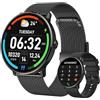 zhizhi Smartwatch Uomo Donna Orologio Fitness: Bluetooth Chiamata Risposta Vivavoce Impermeabile Digitale Smart Watch Tracker Cardiofrequenzimetro Contapassi Spo2 Calorie Sportivo per Android ios Nero17