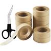 VicBou 12 Rotoli Benda Elastica Coesiva,Garza Autoadesiva Bende Nastro, Bendaggio Sportivo Non Tessuto,con Forbici,per Pet Vet Wrap,Mani,Piedi,Ginocchia(Colore Della Pelle)