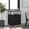 HETFTJN Credenza, Mobile Dispensa Alto Mobile Bar Per Casa Mobile Piccolo Mobiletto Basso Adatto per Balcone Ufficio Cucina Ingresso Nera 70x30x80 cm in Legno Multistrato