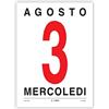 Agendepoint.it - Calendario da muro 2025 ministeriale giornaliero 365giorni nero rosso 12,8x17,5cm collato