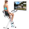 skandika Foldaway X-1000 PLUS - Cyclette/Fitnessbike - pieghevole - Bluetooth + supporto per Tablet (bianco)